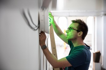 Jamie working on, 240v every other 15mins